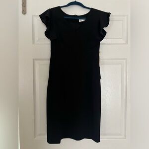 Black Dress with Ruffle Sleeves